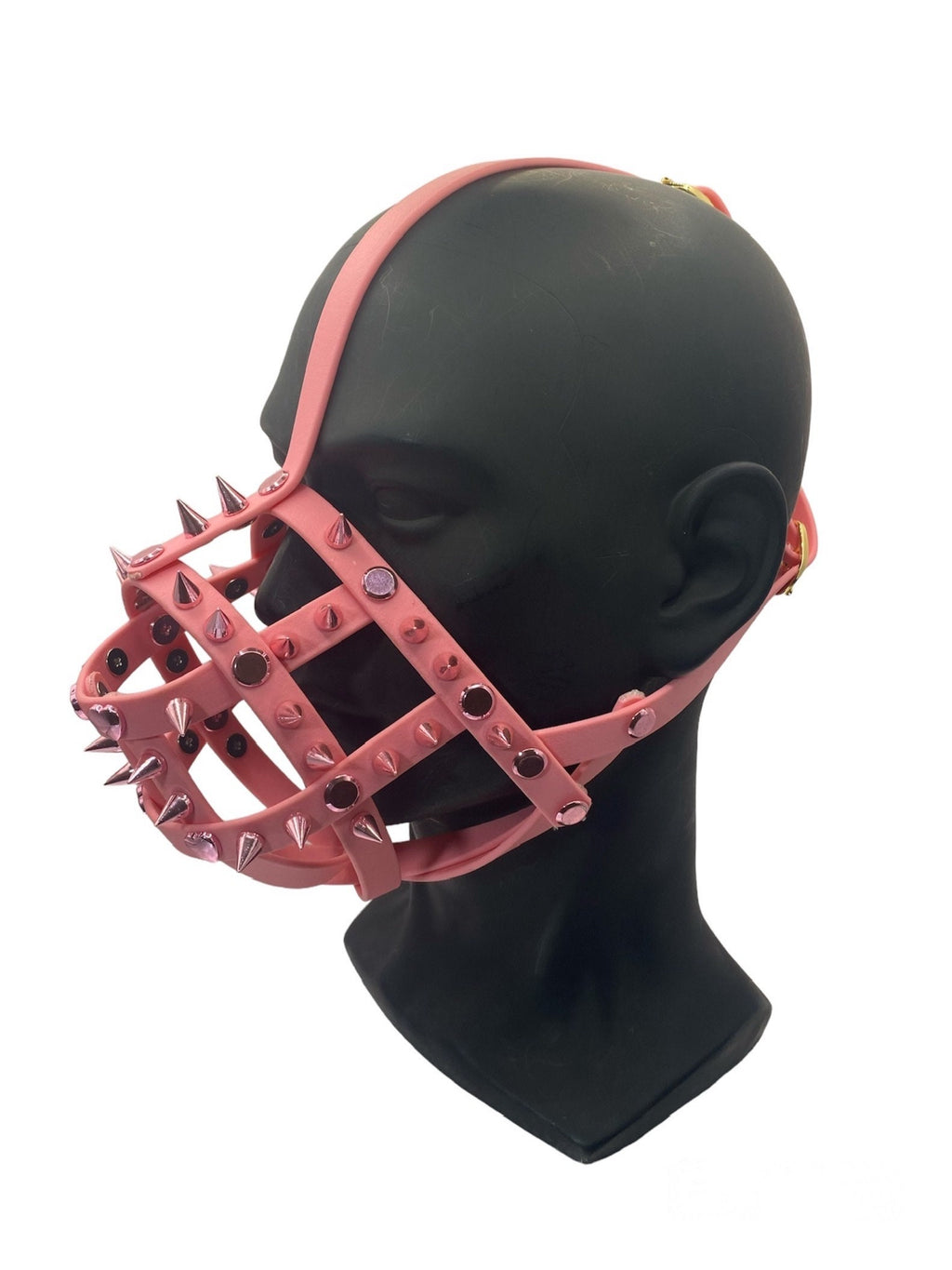 Pink Spiked Classic Hardware Face Muzzle