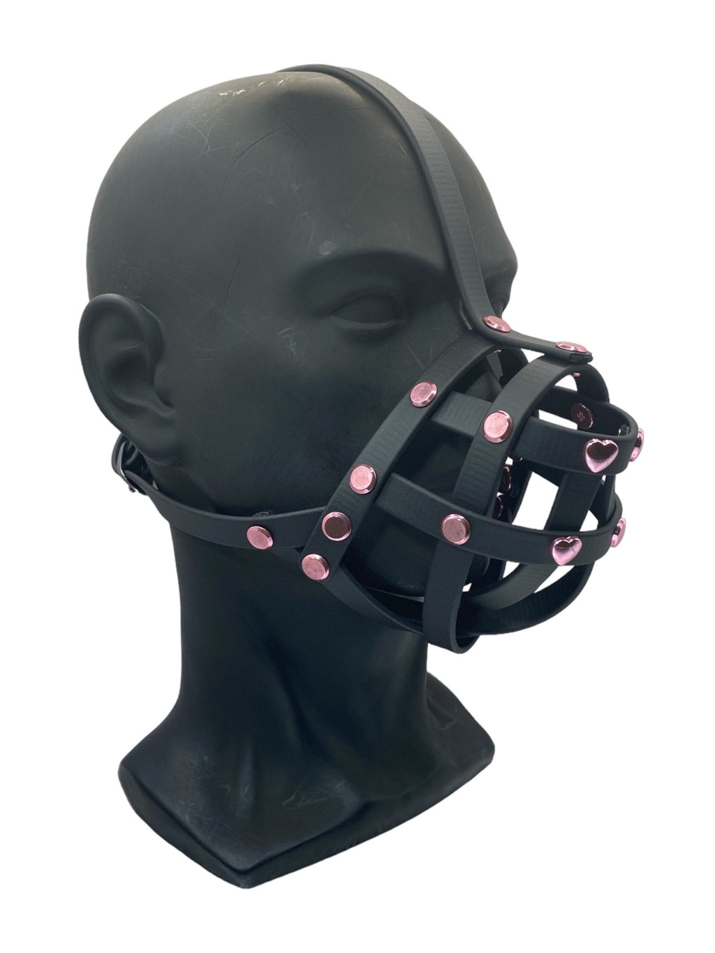 Pink Classic Hardware Petplay Face Muzzle