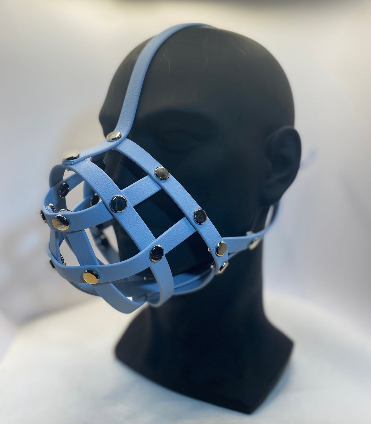 Pastel Blue Premium Hardware Face Muzzle