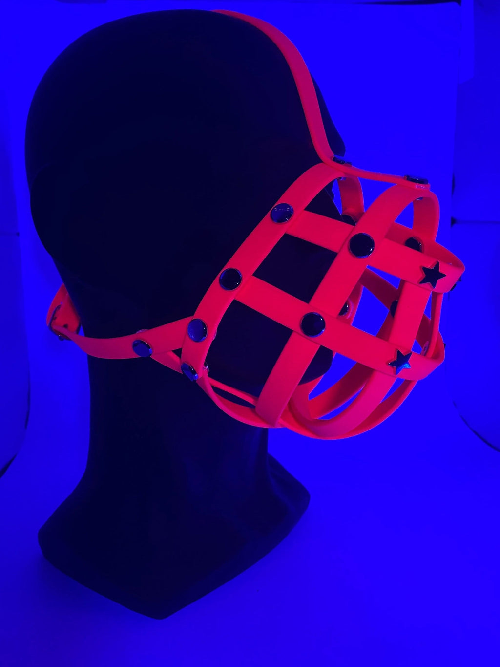 UV Reflective Neon Pink Premium Hardware Face Muzzle