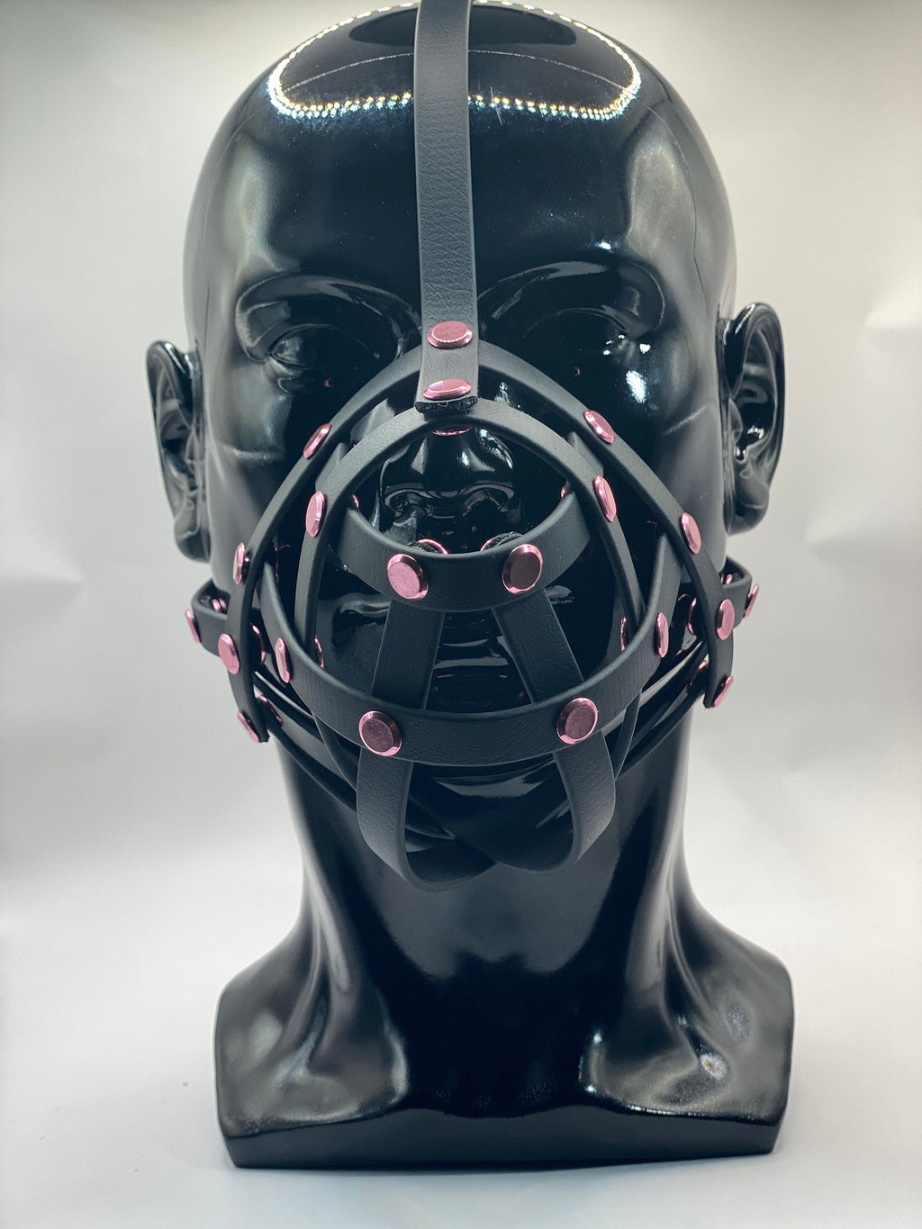 Pink Classic Hardware Petplay Face Muzzle
