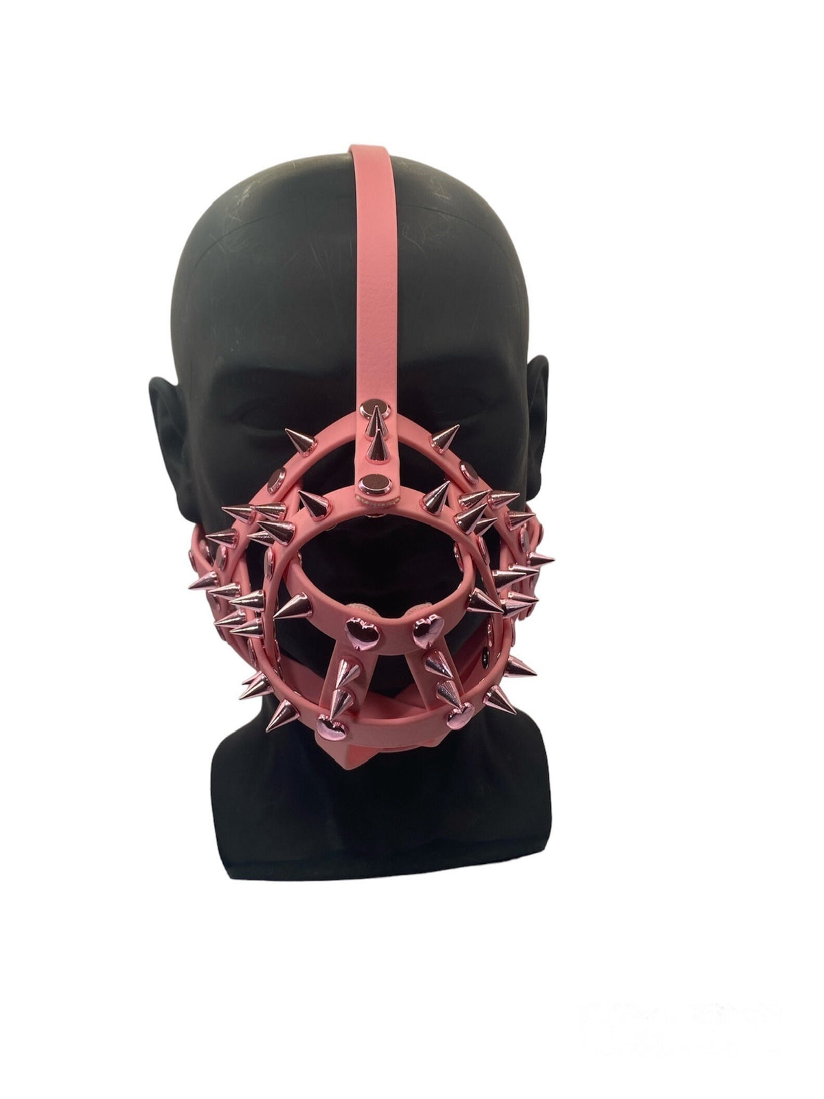 Pink Spiked Classic Hardware Face Muzzle