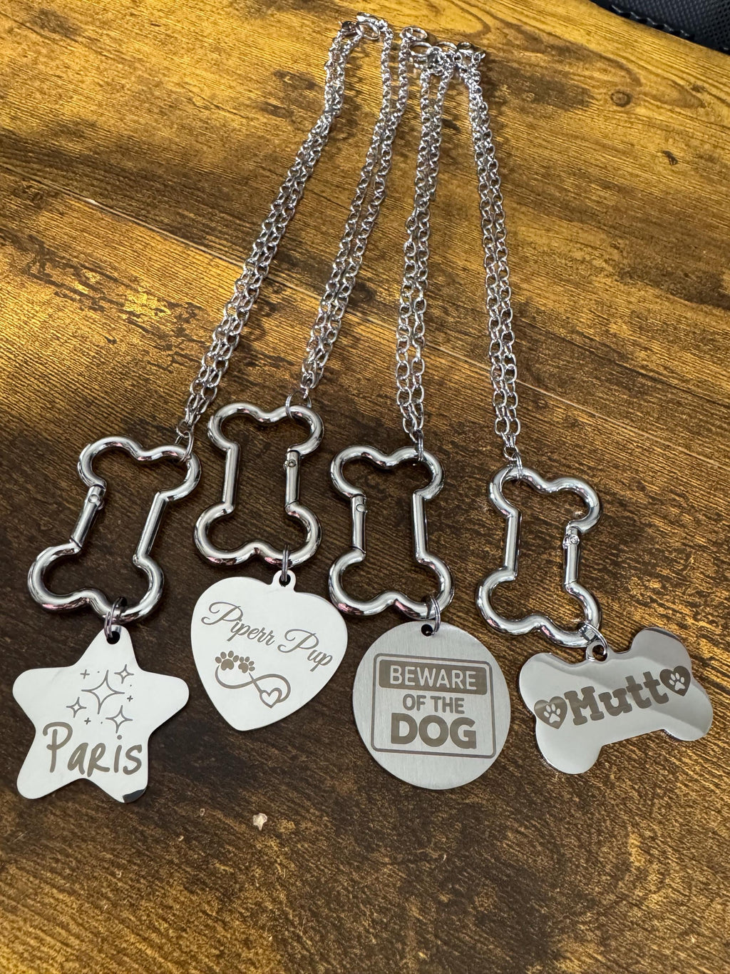 XL Custom Stainless Steel Laser Engraved Tag Necklace