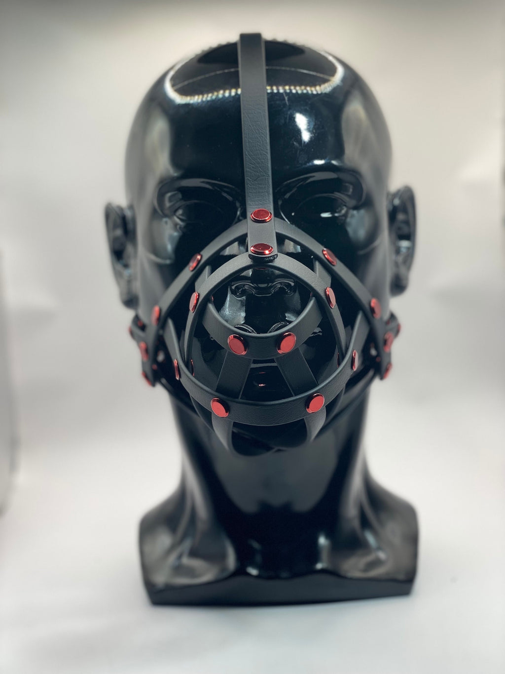 Red Classic Hardware Face Muzzle