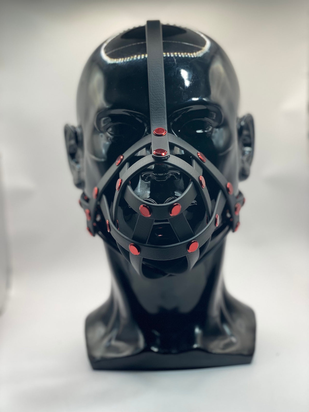 Red Classic Hardware Face Muzzle