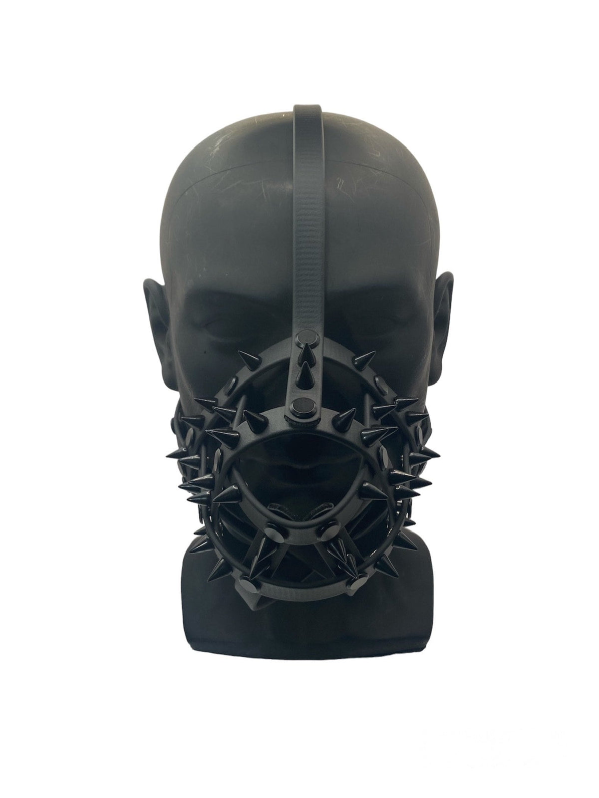 Matte Black Spiked Classic Hardware Face Muzzle