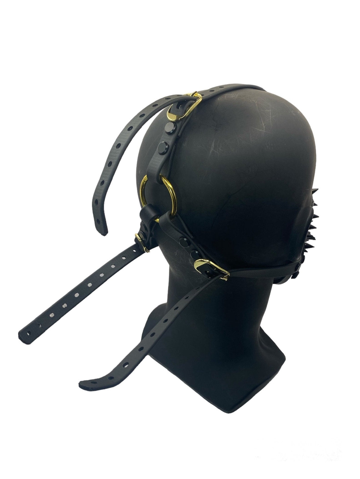 Matte Black Spiked Classic Hardware Face Muzzle