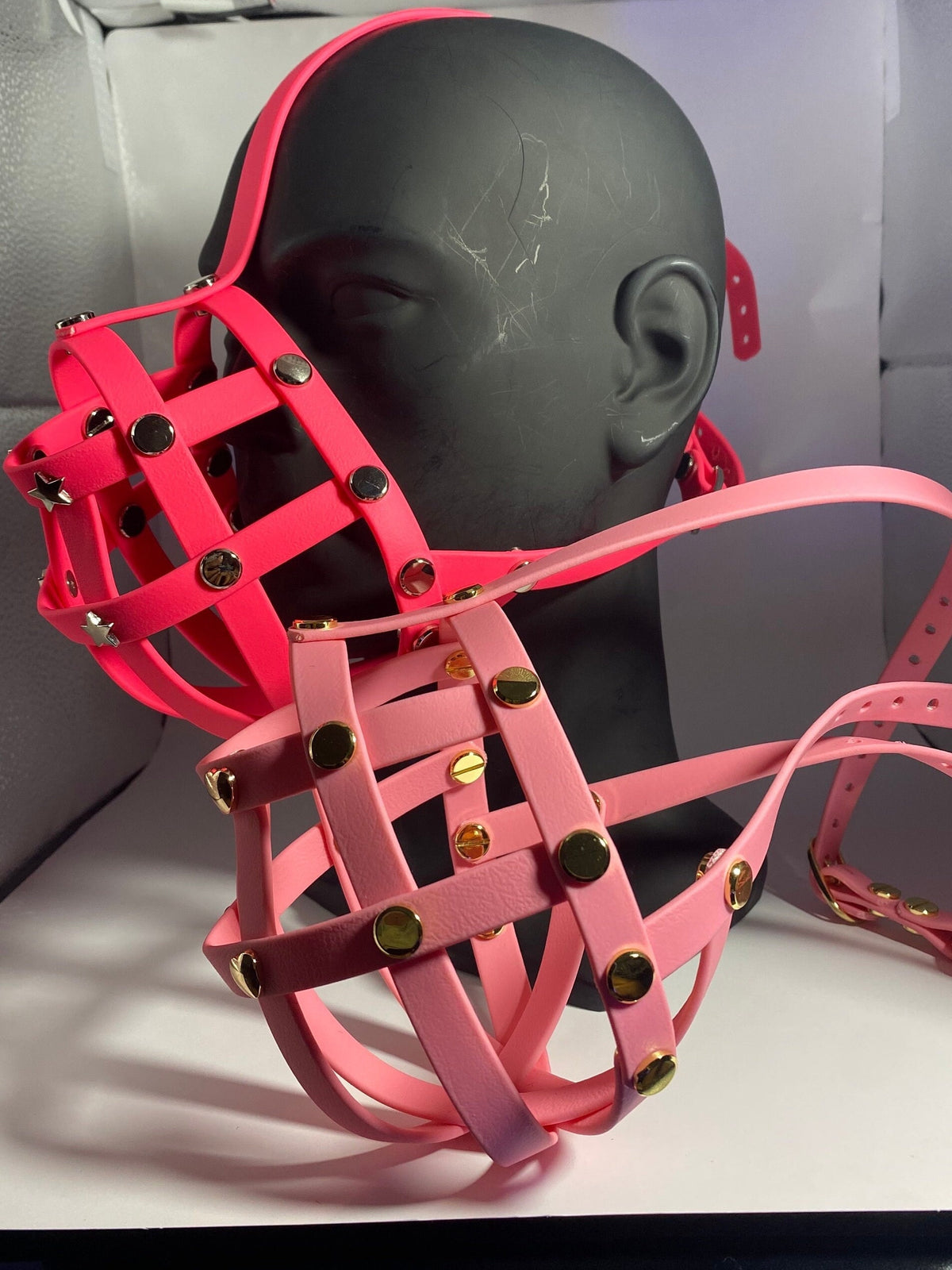 UV Reflective Neon Pink Premium Hardware Face Muzzle