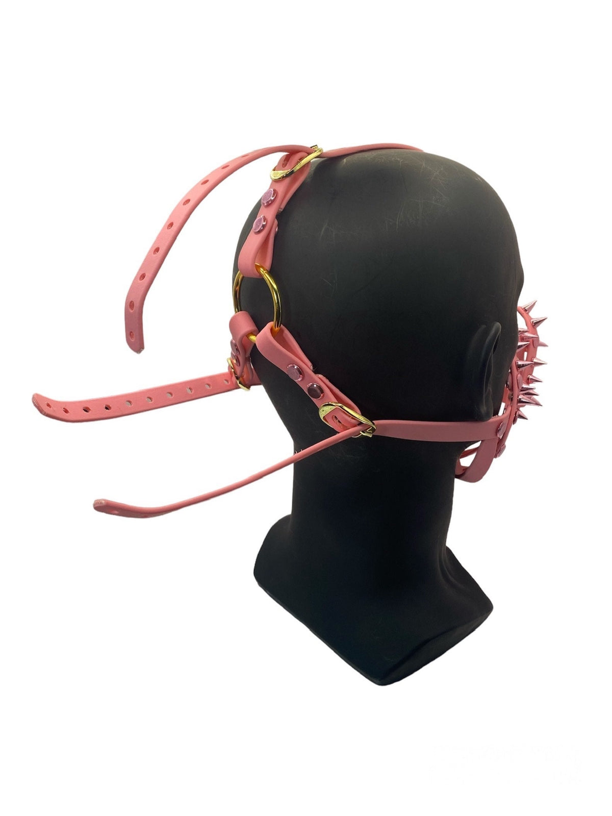 Pink Spiked Classic Hardware Face Muzzle