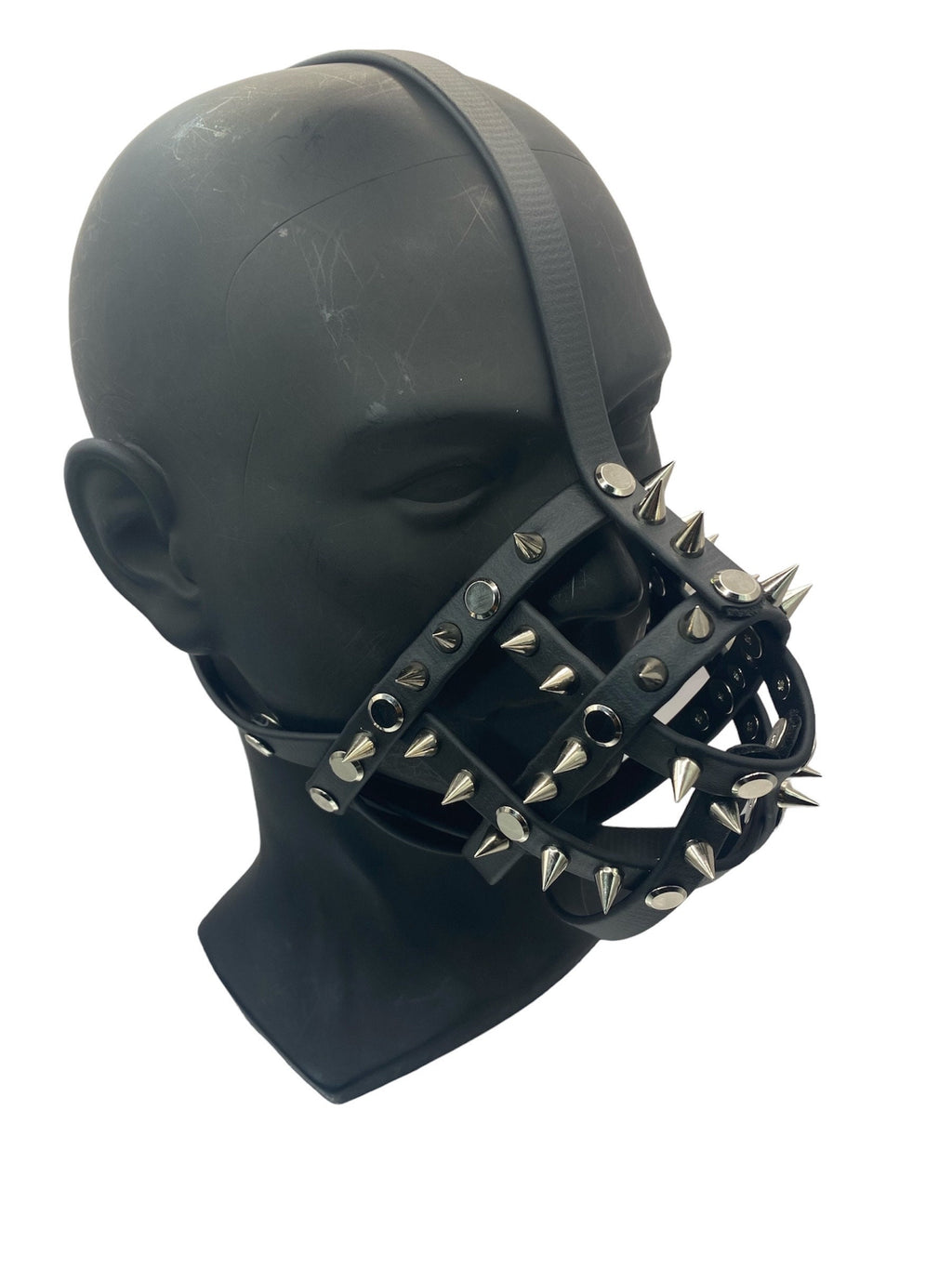 Silver Spiked Classic Hardware Face Muzzle