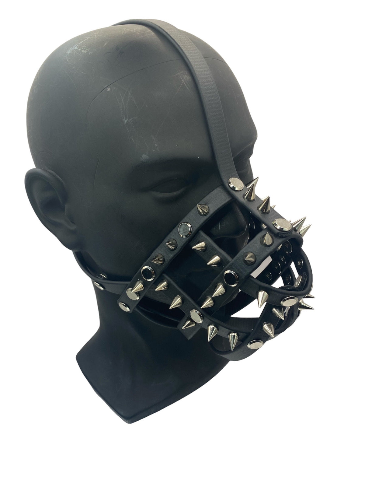 Silver Spiked Classic Hardware Face Muzzle
