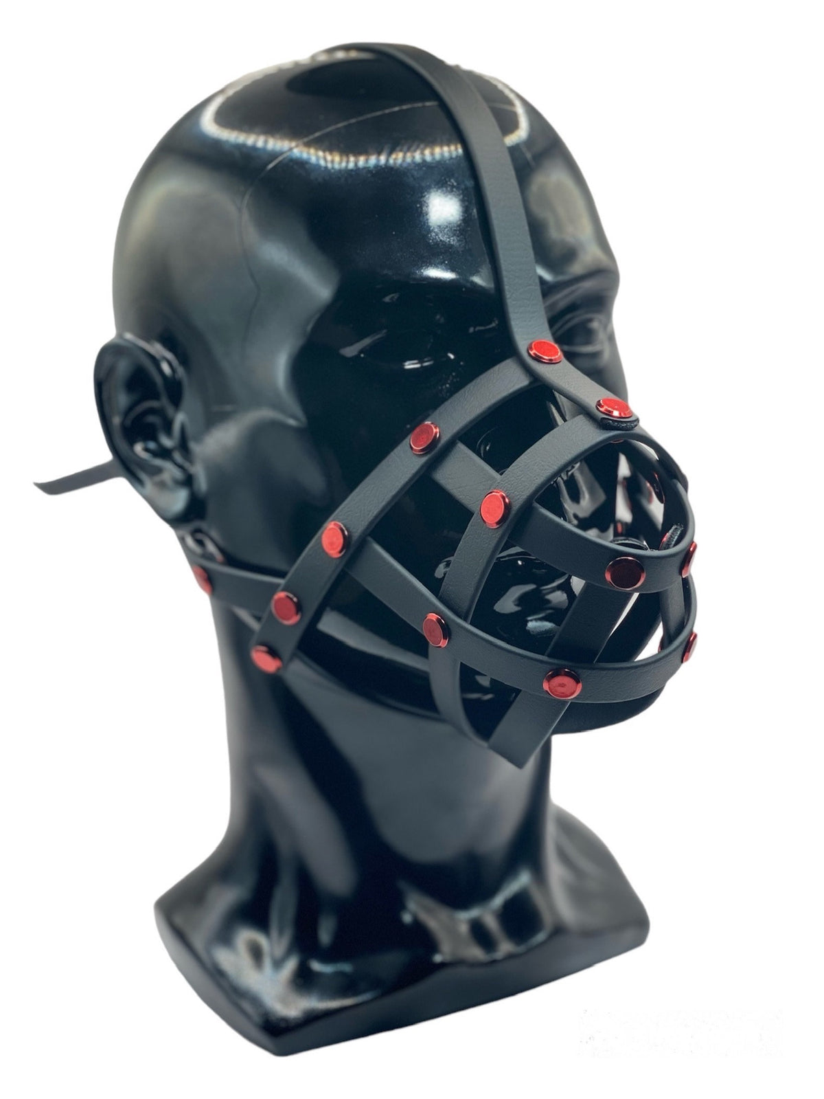 Red Classic Hardware Face Muzzle