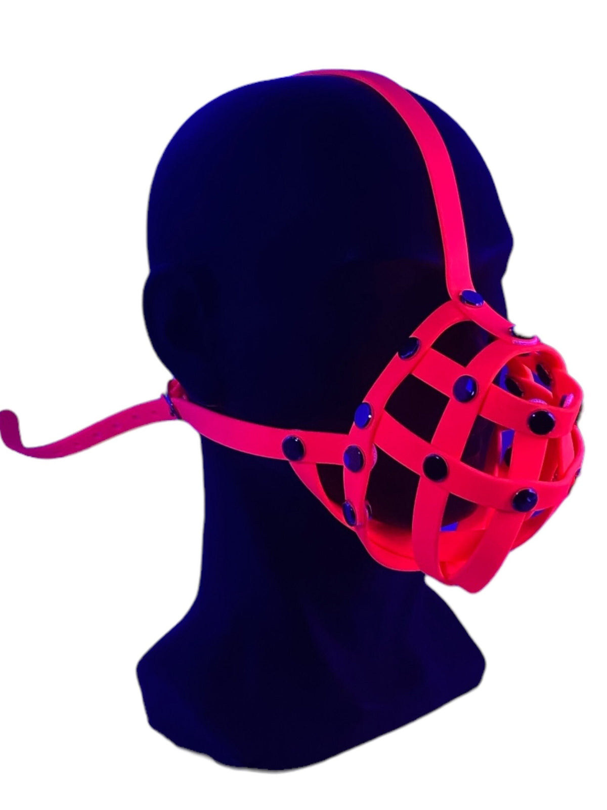 UV Reflective Neon Pink Premium Hardware Face Muzzle