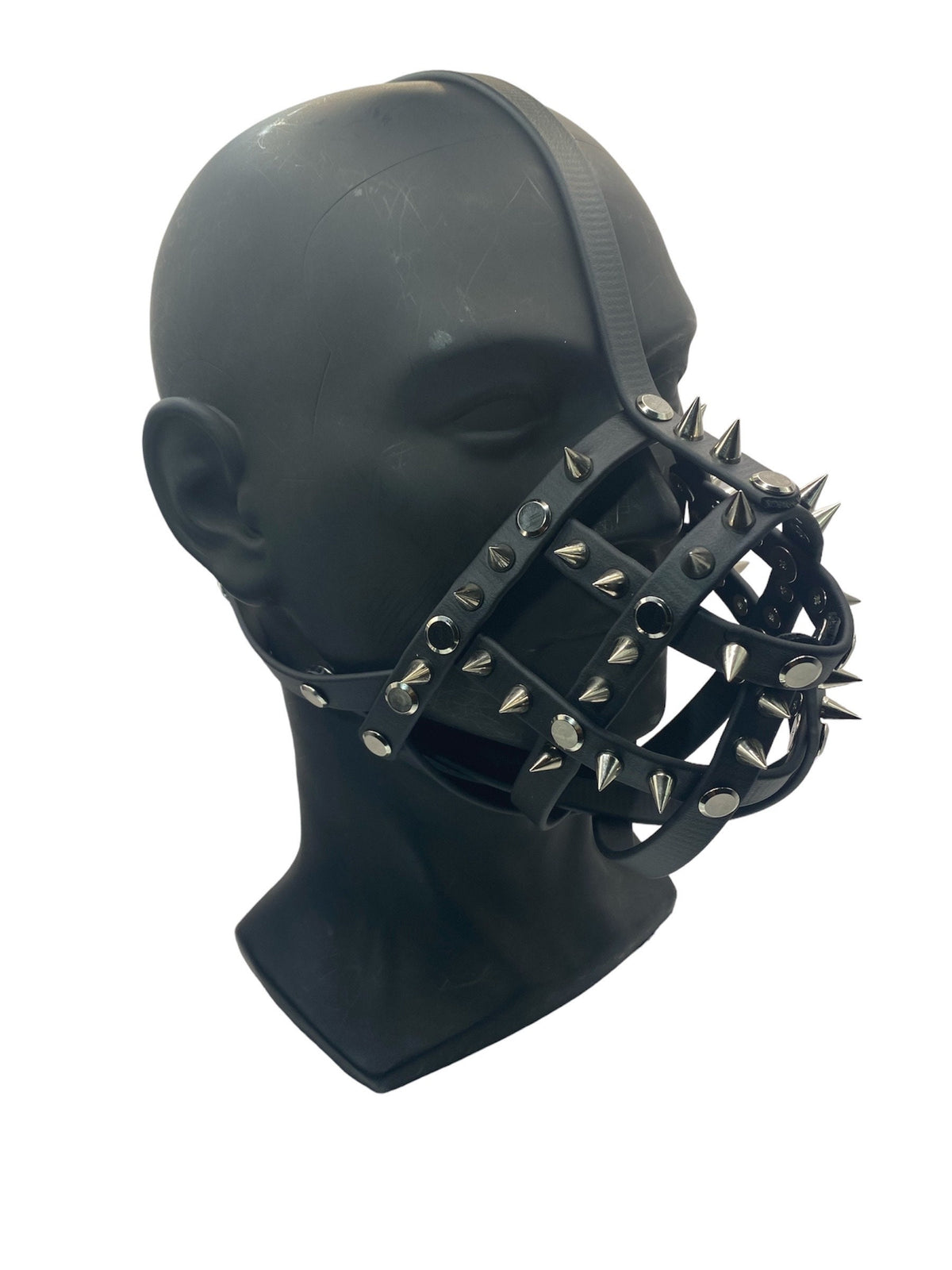 Silver Spiked Classic Hardware Face Muzzle