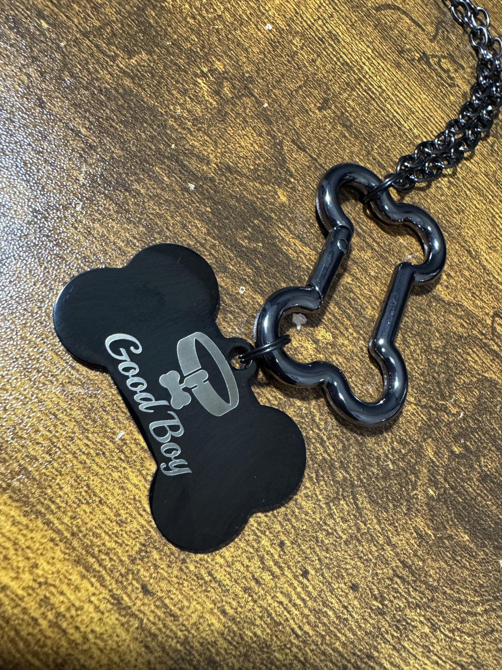 XL Custom Stainless Steel Laser Engraved Tag Necklace