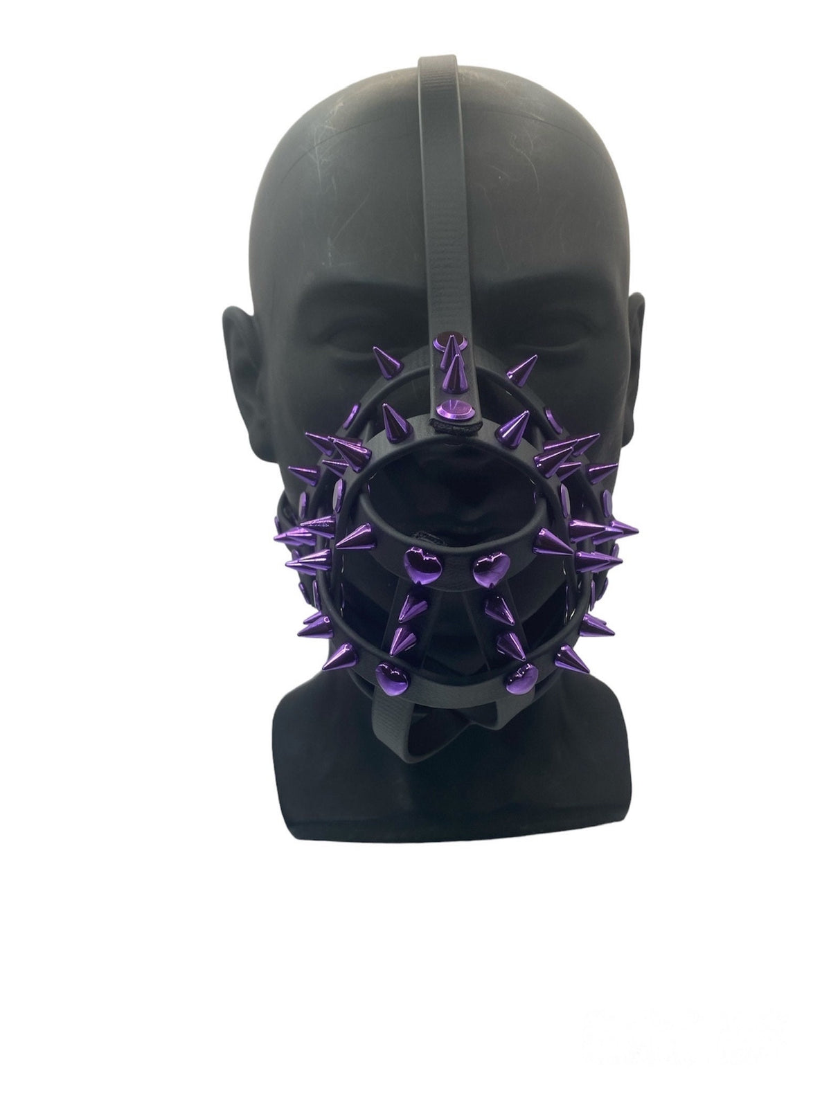 Purple Spiked Classic Hardware Face Muzzle