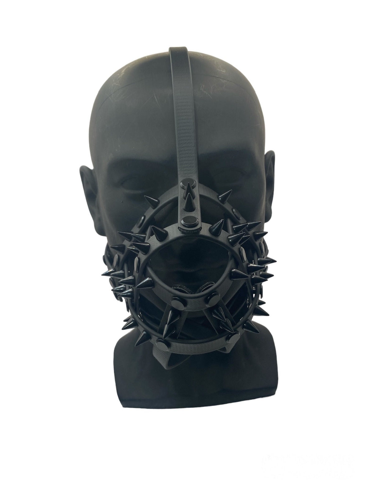 Matte Black Spiked Classic Hardware Face Muzzle