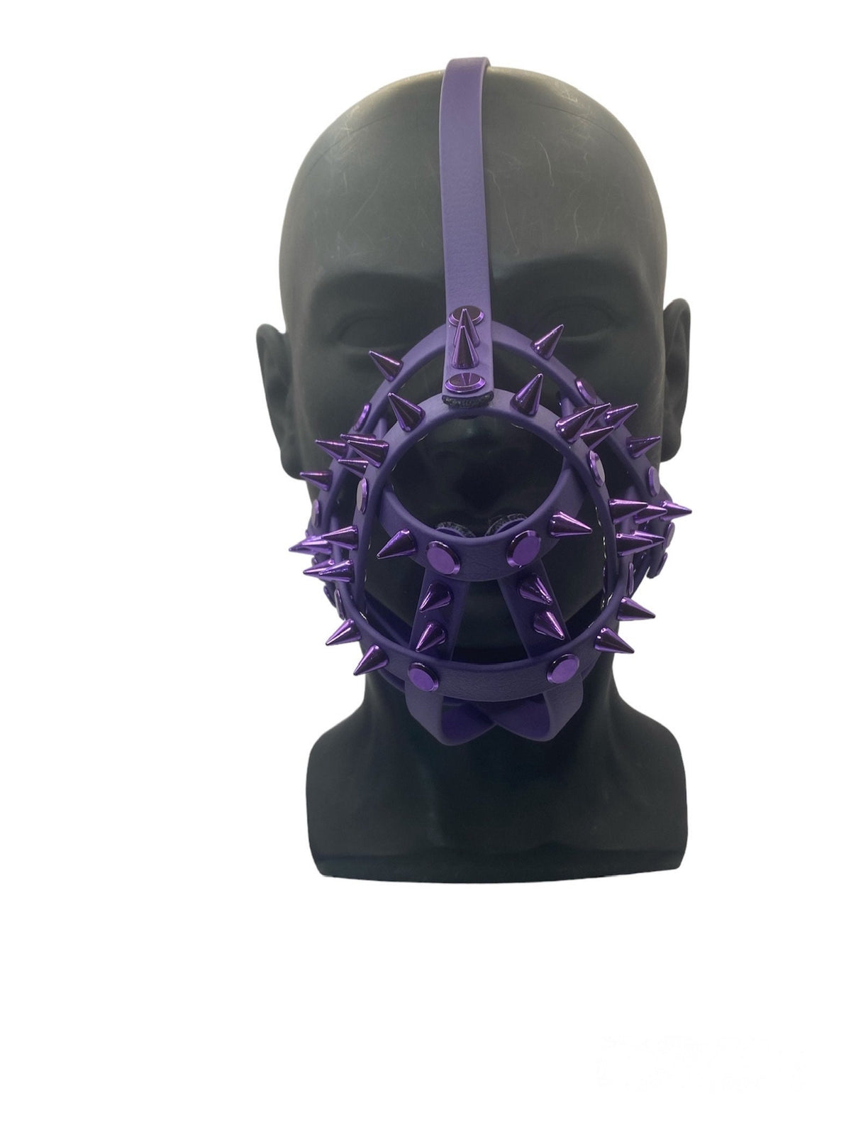 Purple Spiked Classic Hardware Face Muzzle