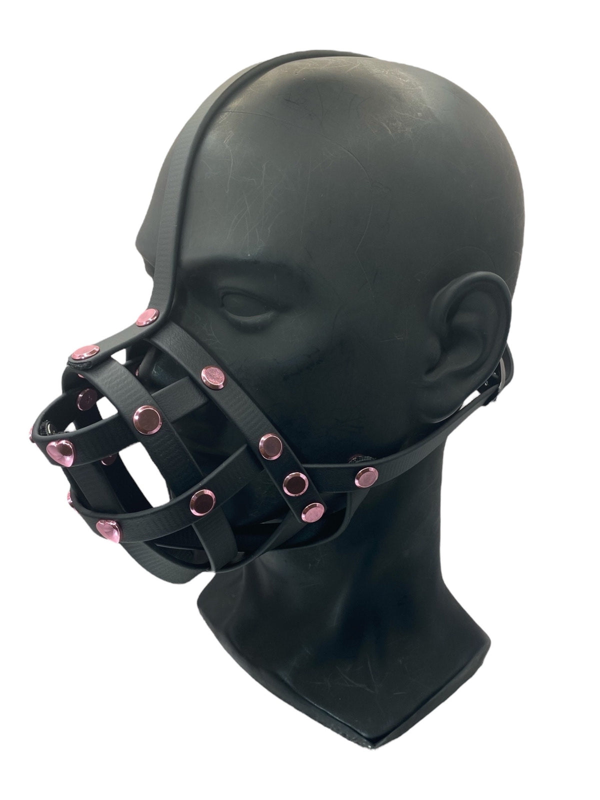 Pink Classic Hardware Petplay Face Muzzle