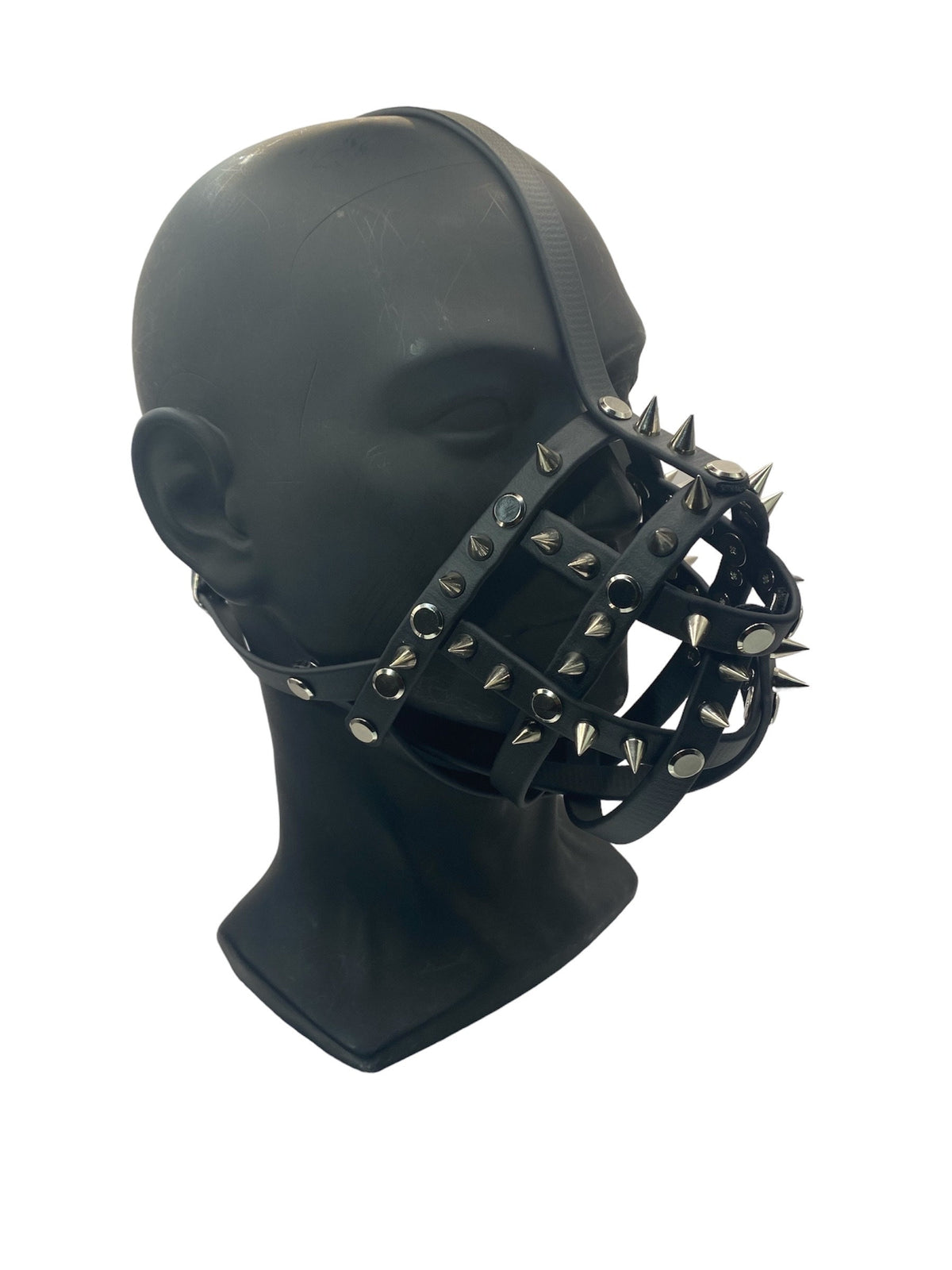Silver Spiked Classic Hardware Face Muzzle