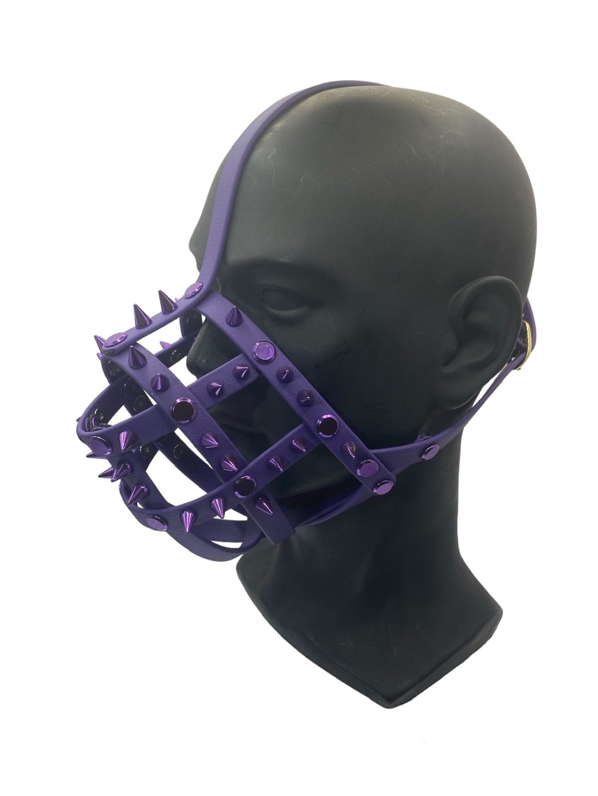 Purple Spiked Classic Hardware Face Muzzle