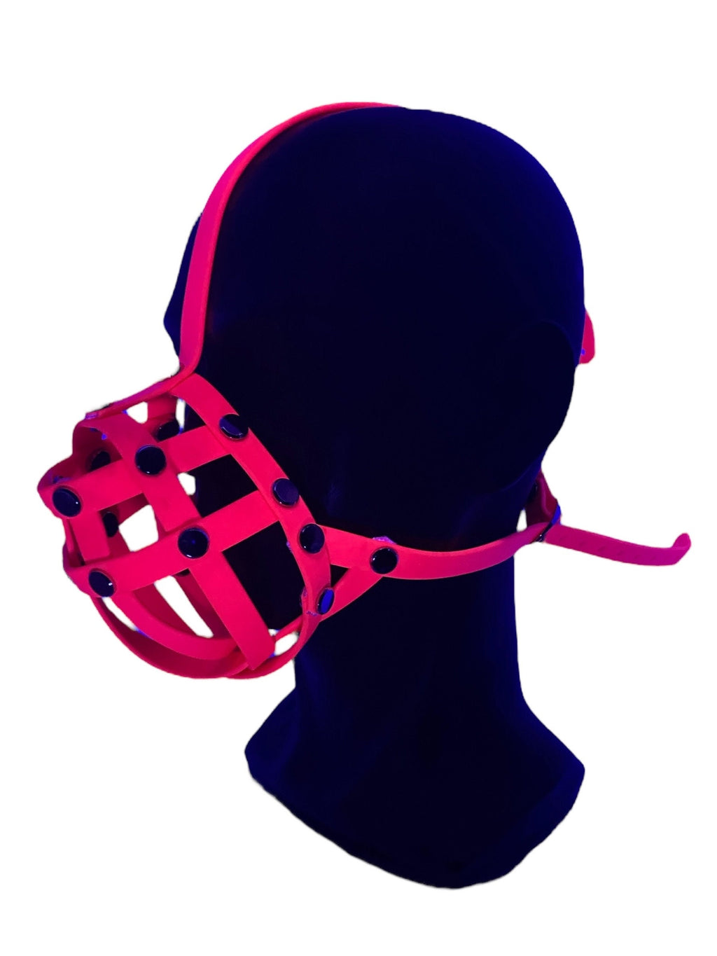 UV Reflective Neon Pink Premium Hardware Face Muzzle