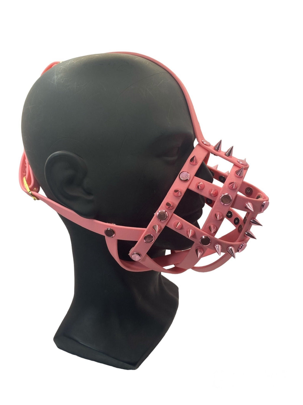 Pink Spiked Classic Hardware Face Muzzle
