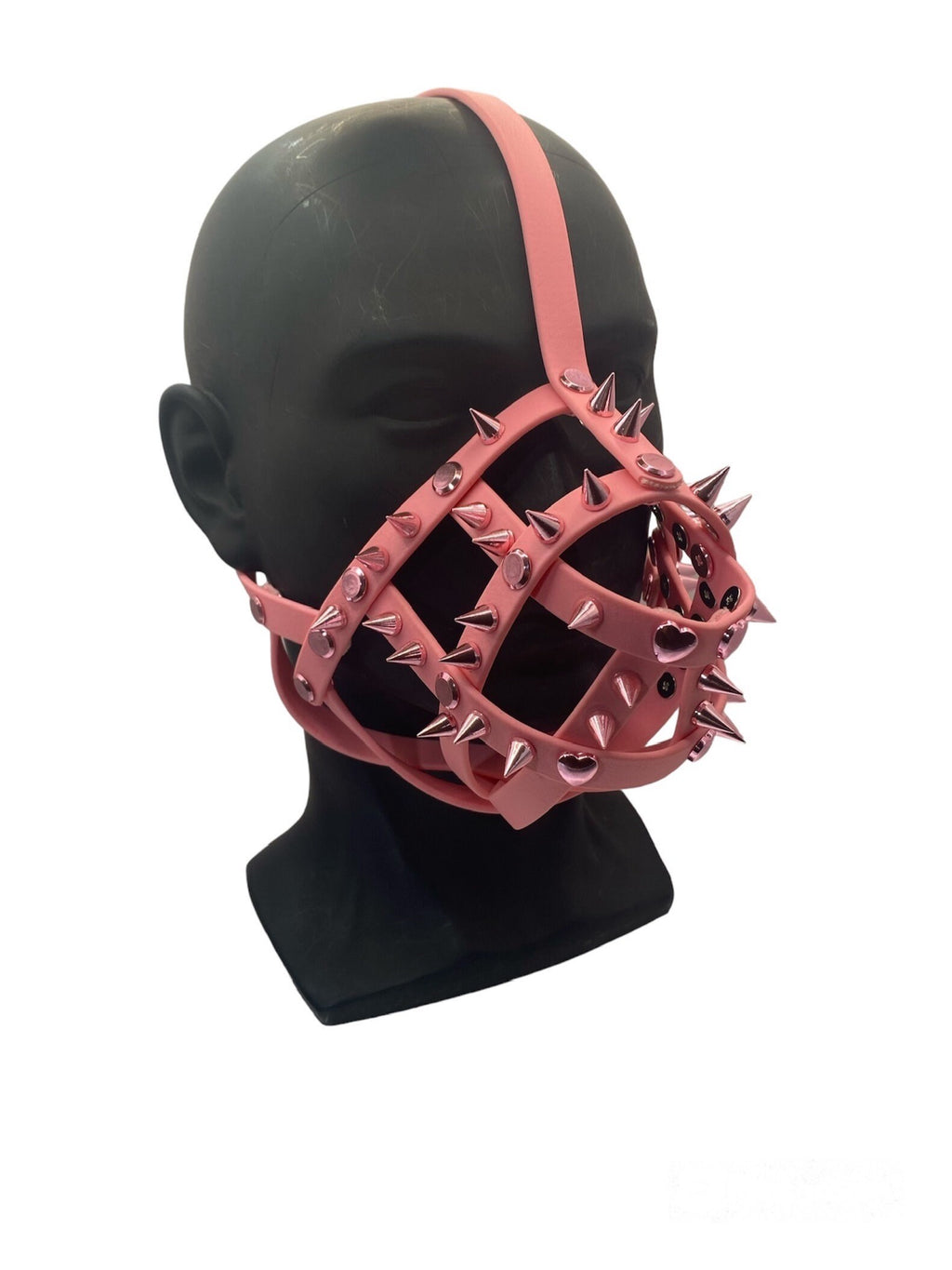 Pink Spiked Classic Hardware Face Muzzle