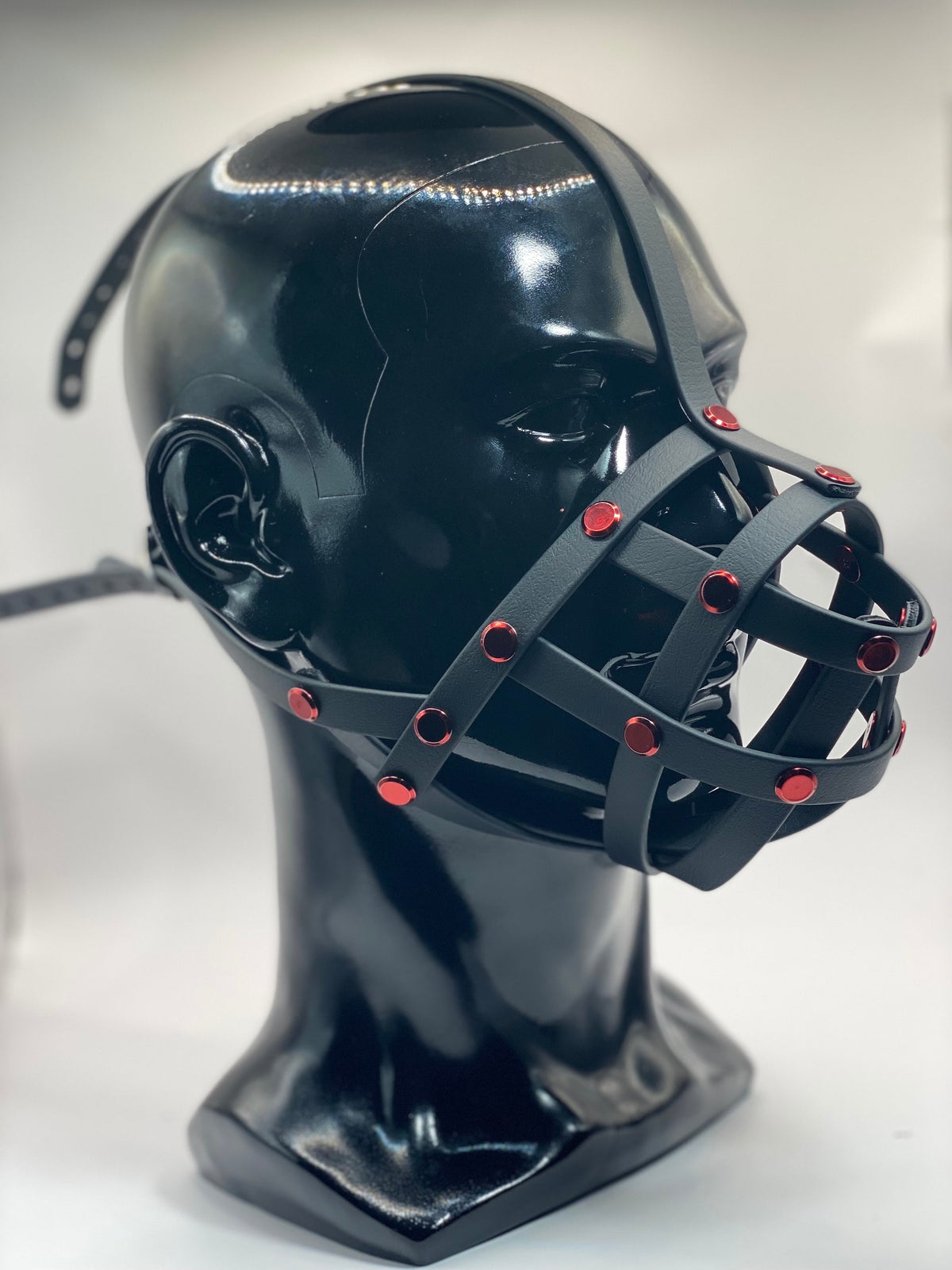 Red Classic Hardware Face Muzzle