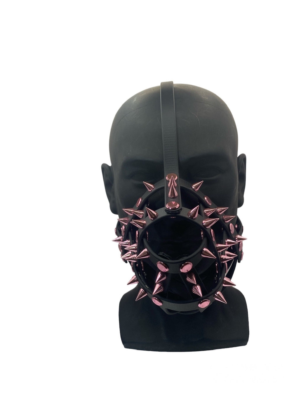Pink Spiked Classic Hardware Face Muzzle