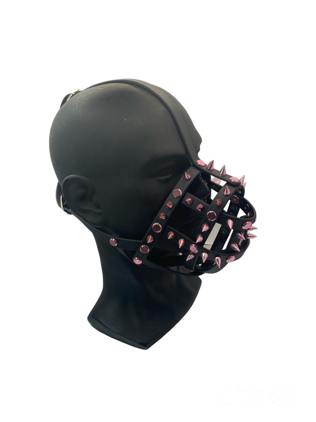 Pink Spiked Classic Hardware Face Muzzle