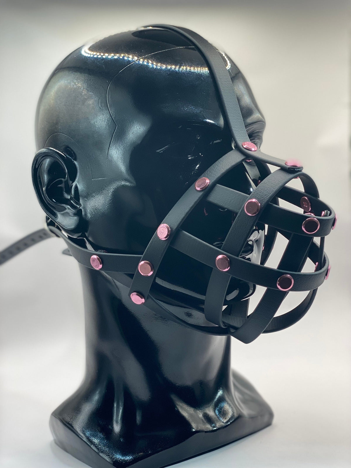 Pink Classic Hardware Petplay Face Muzzle
