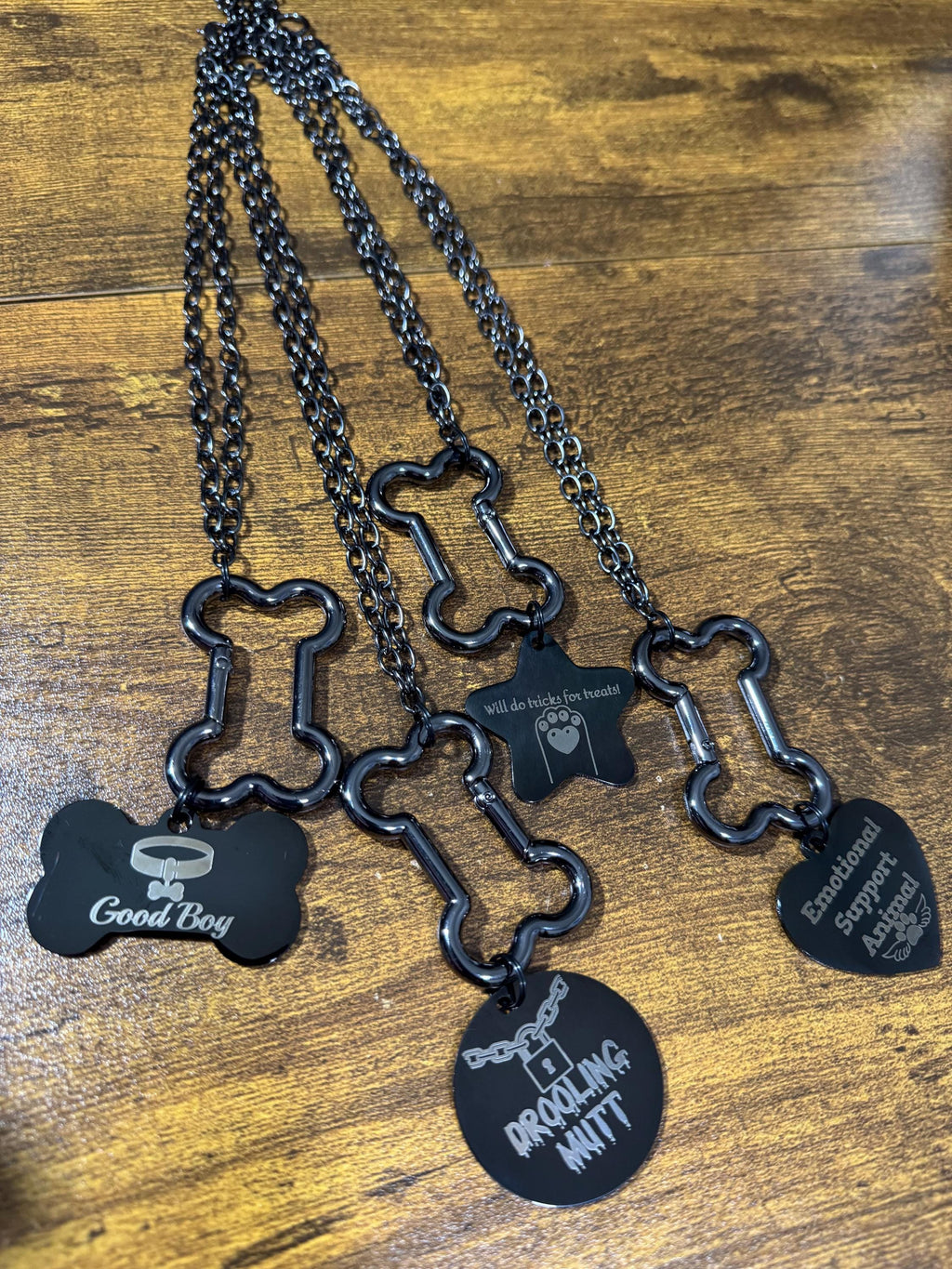 XL Custom Stainless Steel Laser Engraved Tag Necklace