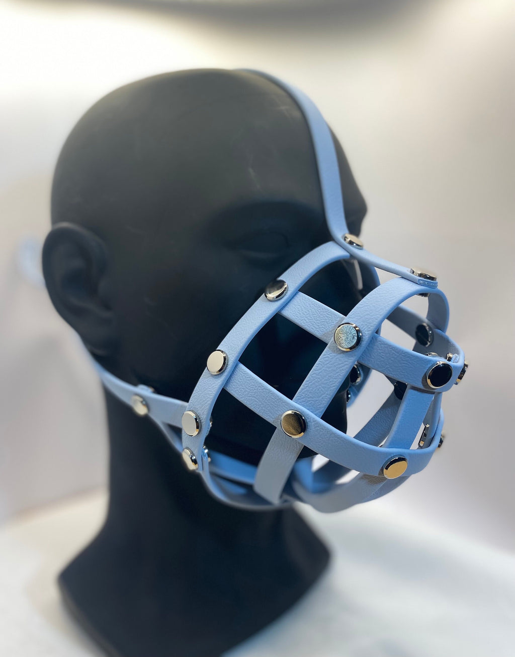Pastel Blue Premium Hardware Face Muzzle